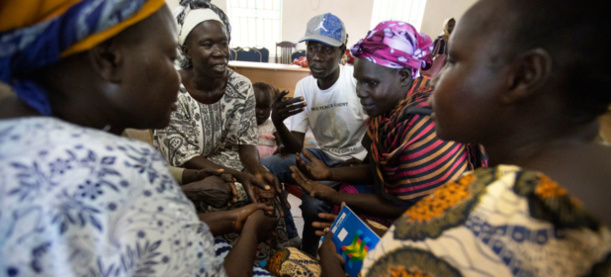 © UNICEF/Albert Gonzalez Farran Des points focaux communautaires participent à une session de formation sur la violence basée sur le genre (VBG) à Juba, au Sud-Soudan